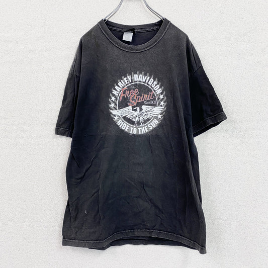 ～00s　HARLEY DAVIDSON　ハーレーダビッドソン　半袖Tシャツ　ヴィンテージ　黒　ブラック　