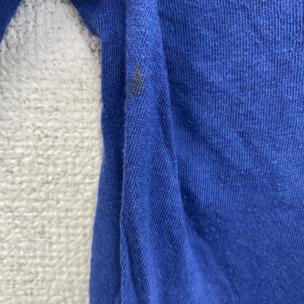 ～90s　SECO　半袖プリントTシャツ　Wilson　シングルステッチ　デカロゴ　ヴィンテージ　青　ブルー　Sサイズ