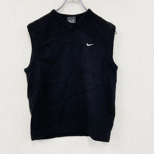 NIKE GOLF　ナイキゴルフ　ウールニットベスト　スウッシュ　黒　ブラック　Mサイズ