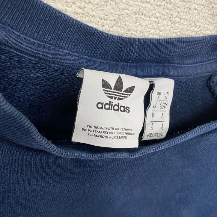 adidas　アディダス　スウェット/トレーナー　トレフォイルロゴ　紺　ネイビー　Mサイズ