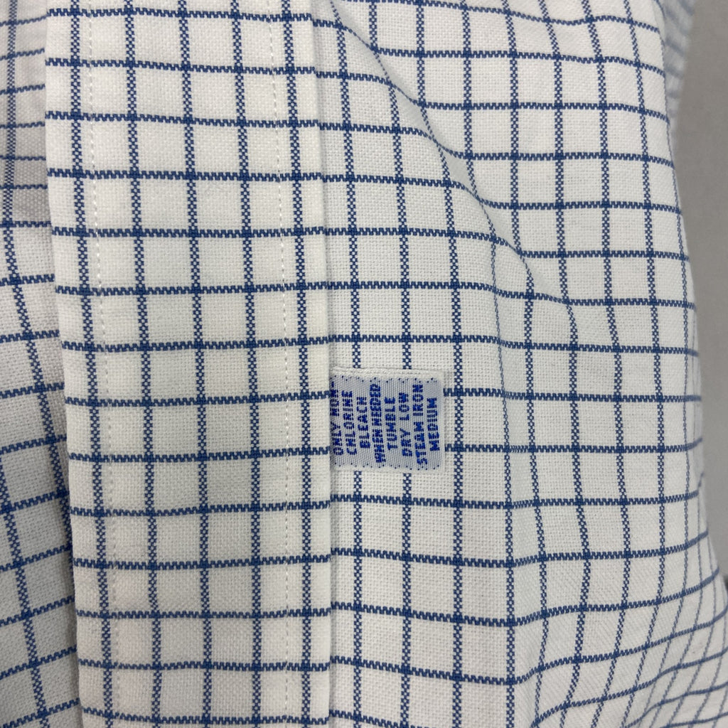 Ralph Lauan　ラルフローレン　長袖ボタンダウンシャツ　チェック柄　白　ホワイト　紺　ネイビー