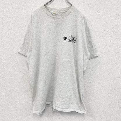 古着 used　K-PRODUCTS　半袖プリントTシャツ　シングルステッチ　90s　カジュアル　グレー　クルーネック　XLサイズ