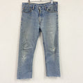 Levi's　リーバイス　505　デニムパンツ/ダメージジーンズ　ジップフライ　インディゴ　W32サイズ