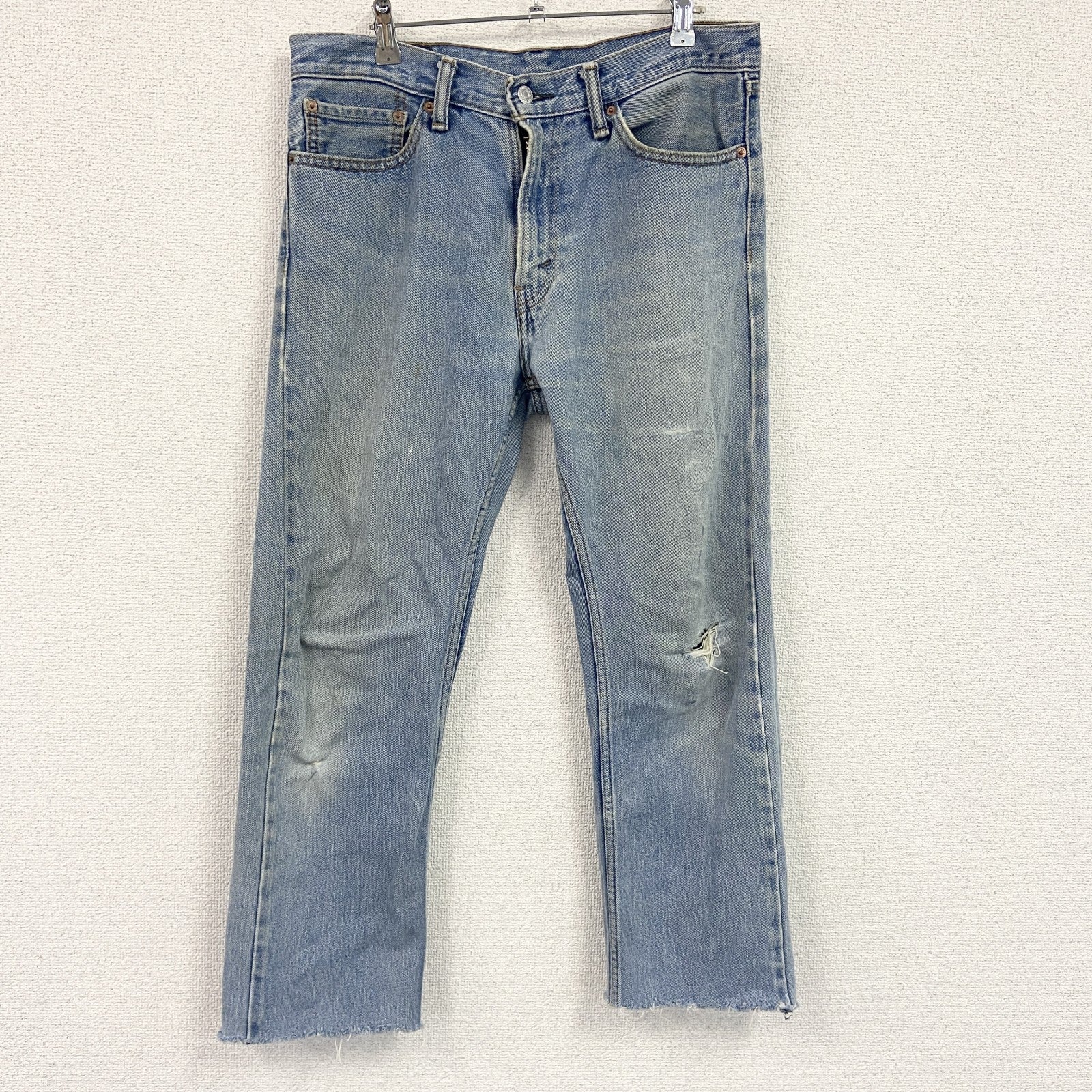 Levi's　リーバイス　505　デニムパンツ/ダメージジーンズ　ジップフライ　インディゴ　W32サイズ