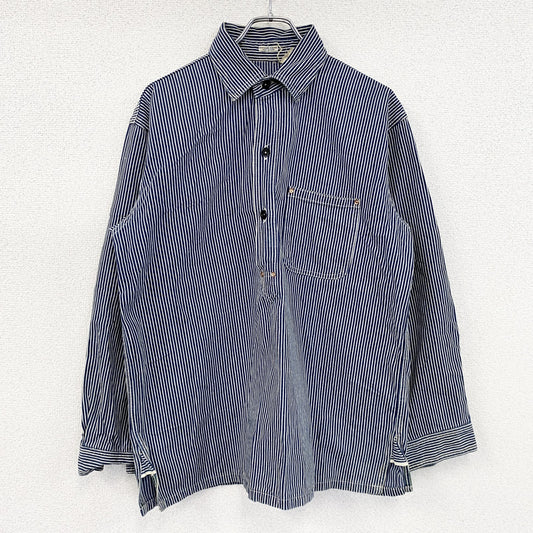SUGAR CANE　シュガーケーン　長袖シャツ　長袖ワークシャツ　ストライプ　青　ブルー