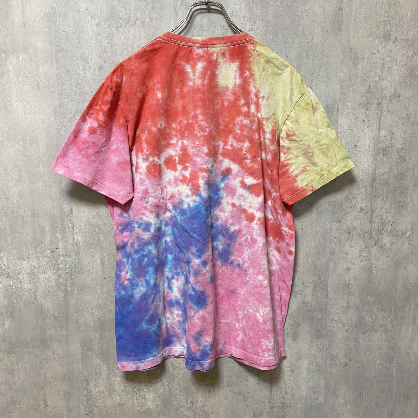 古着 used　Goose Bumps　半袖ムービープリントTシャツ　タイダイ柄　ホラーT　ピンク　ビッグシルエット　Lサイズ
