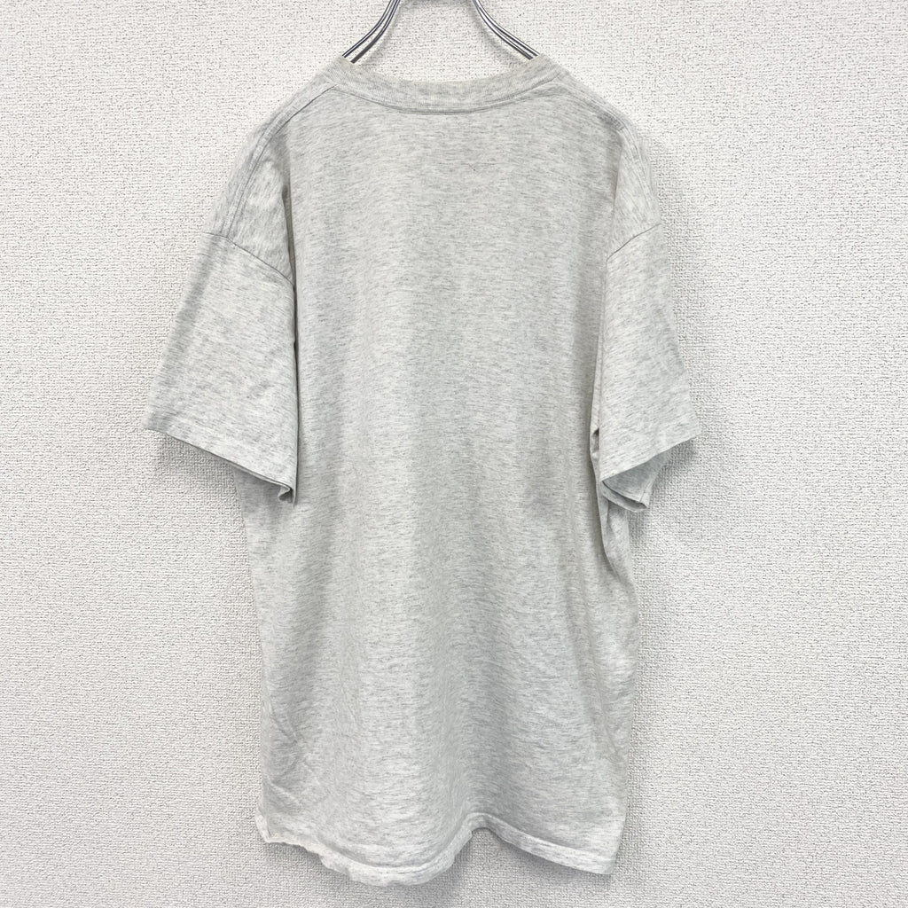 古着 used　K-PRODUCTS　半袖プリントTシャツ　シングルステッチ　90s　カジュアル　グレー　クルーネック　XLサイズ