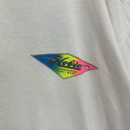 古着 used　Hobie　半袖プリントTシャツ　レトロ　シングルステッチ　クルーネック　ヴィンテージ　白　ホワイト　XLサイズ