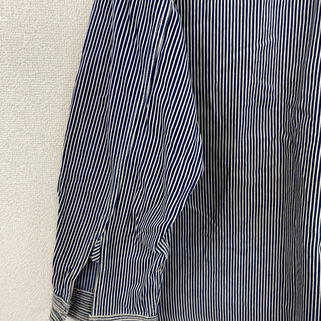 SUGAR CANE　シュガーケーン　長袖シャツ　長袖ワークシャツ　ストライプ　青　ブルー