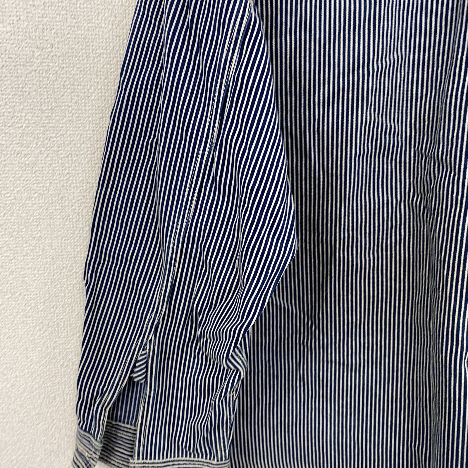 SUGAR CANE　シュガーケーン　長袖シャツ　長袖ワークシャツ　ストライプ　青　ブルー