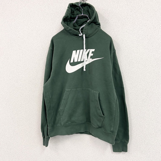 NIKE　ナイキ　スウェットパーカー/フーディー　スウッシュ　デカロゴ　緑　グリーン　Mサイズ
