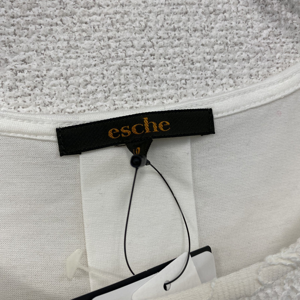 Esche　エッシュ　レース装飾半袖Tシャツ　デッドストック　白　ホワイト　42サイズ