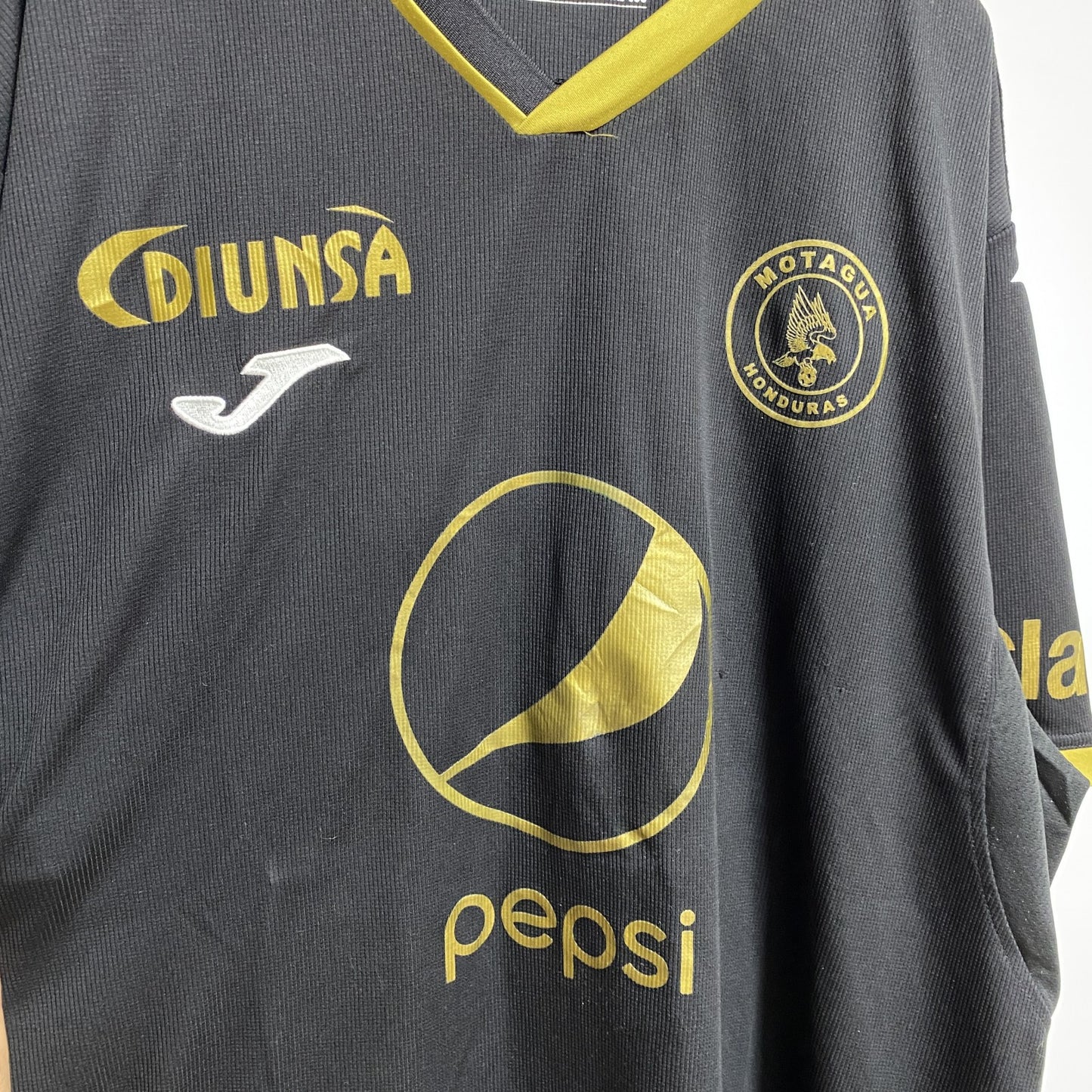 古着 used　半袖サッカーゲームシャツ　pepsi　FCMOTAGUA　黒　ブラック　春夏服　ビッグシルエット　3XLサイズ