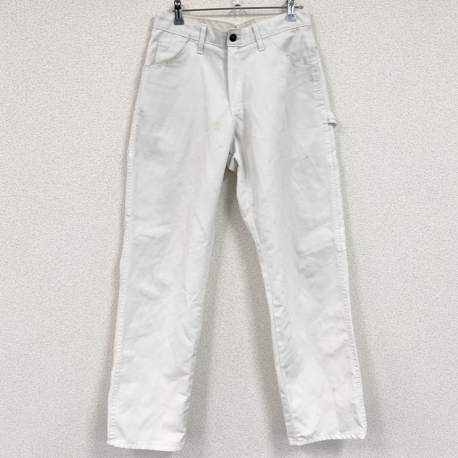 Dickies　ディッキーズ　デニムペインターパンツ/ジーンズ　ジップフライ　白　ホワイト　W30サイズ