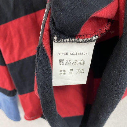 ～90s　Schott　ショット　RANCHER　ウエスタンシャツ　長袖シャツ　ボーダー　レッド　インディゴ　Mサイズ