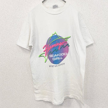 古着 used　90s　USA製　半袖プリントTシャツ　100%コットン　カジキマグロ　シングルステッチ　ヴィンテージ　Lサイズ