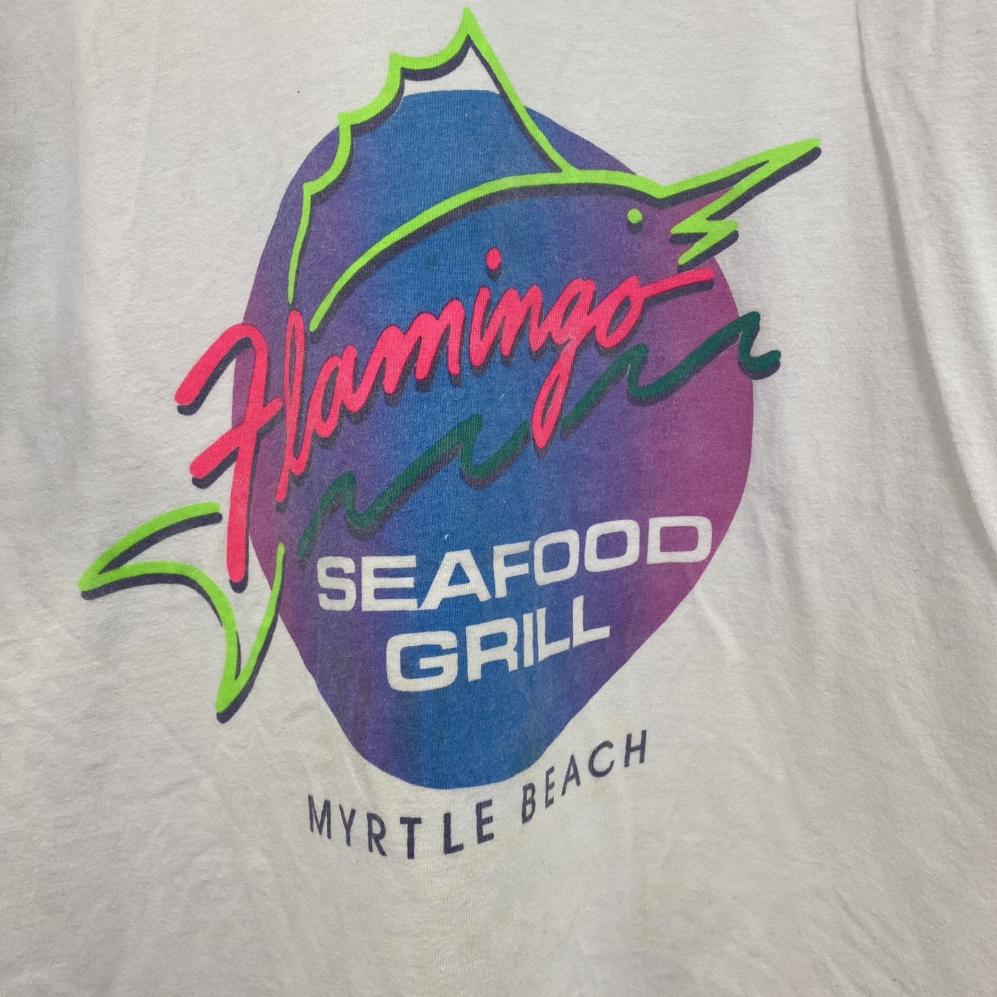古着 used　90s　USA製　半袖プリントTシャツ　100%コットン　カジキマグロ　シングルステッチ　ヴィンテージ　Lサイズ