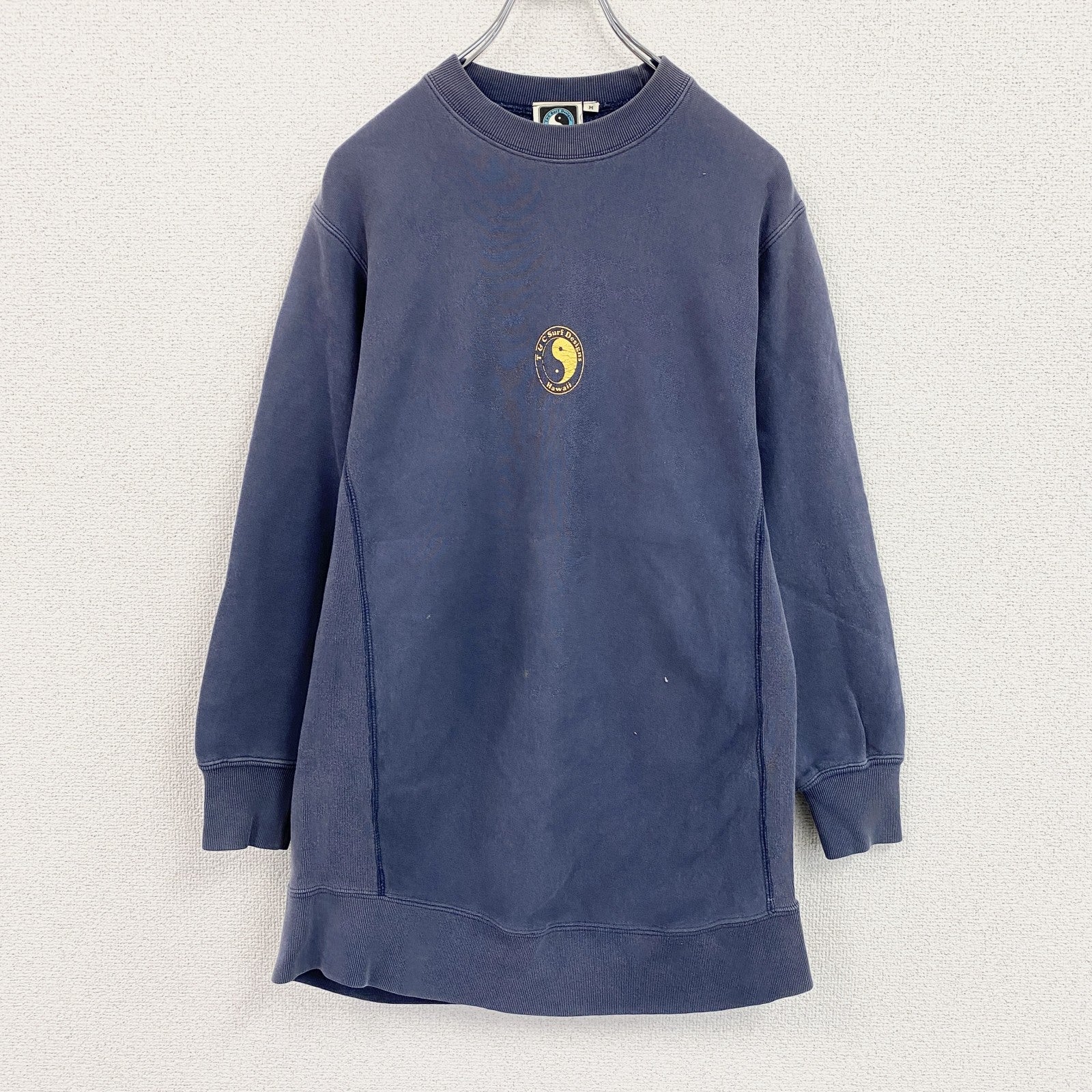 90s～　T＆C Surf Designs　タウン＆カントリー　スウェット/トレーナー　フェード　紺　ネイビー　Mサイズ