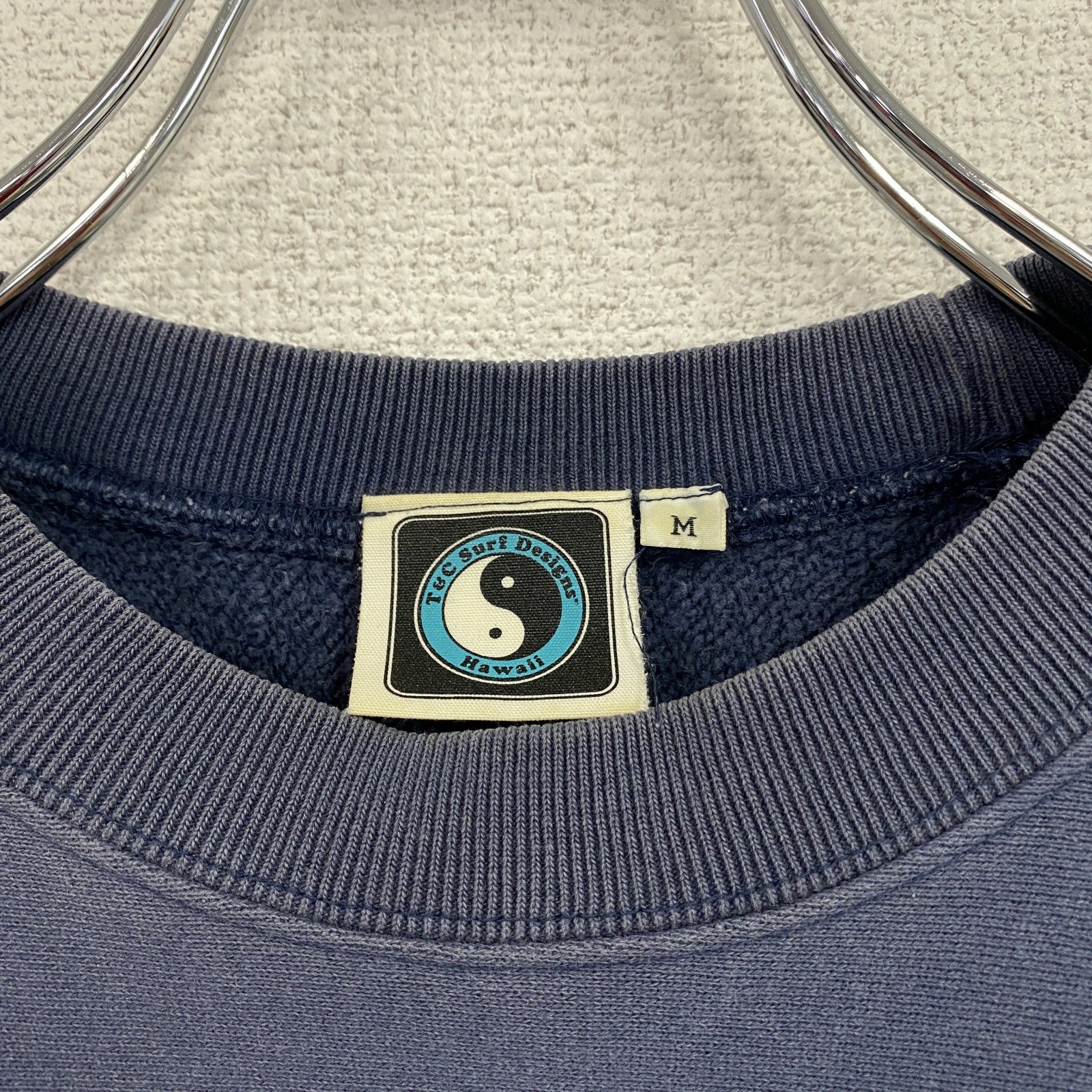 90s～　T＆C Surf Designs　タウン＆カントリー　スウェット/トレーナー　フェード　紺　ネイビー　Mサイズ