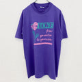 古着 used　90s　ヴィンテージ　半袖プリントTシャツ　紫　パープル　ハート　シングルステッチ　レトロデザイン
