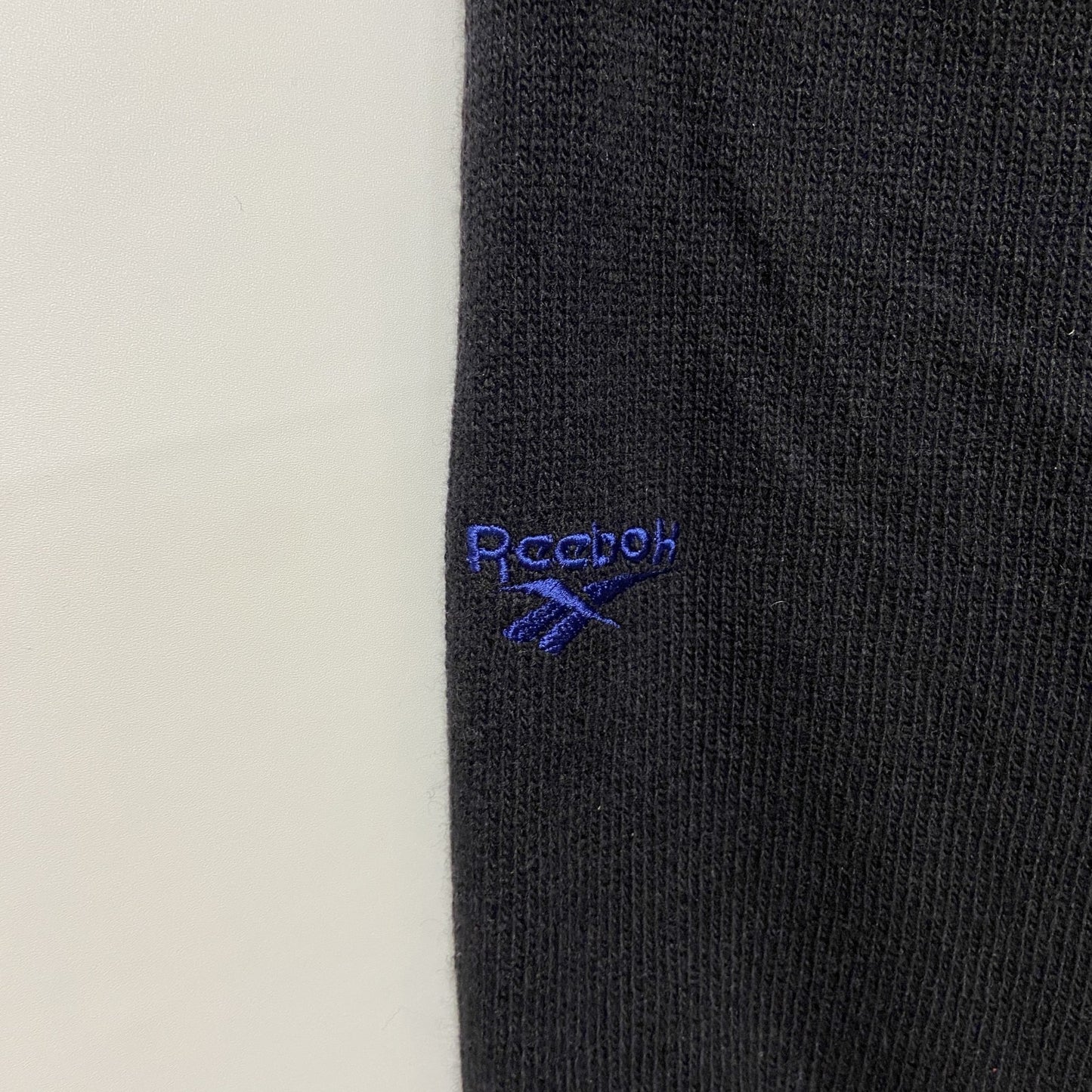 ～90s　Reebok リーボック　ニットセーター　ヴィンテージ　ワンポイントロゴ刺繍　黒　ブラック　XLサイズ