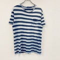 POLO RALPH LAUREN　ラルフローレン　半袖プリントTシャツ　ボーダー柄　水色　ライトブルー　紺　ネイビー　Mサイズ