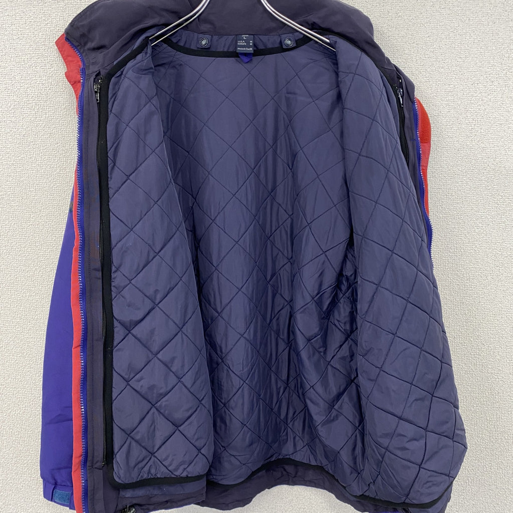 mont-bell　モンベル　フルジップナイロンジャケット　中綿入り　比翼仕立て　紫　パープル　Lサイズ