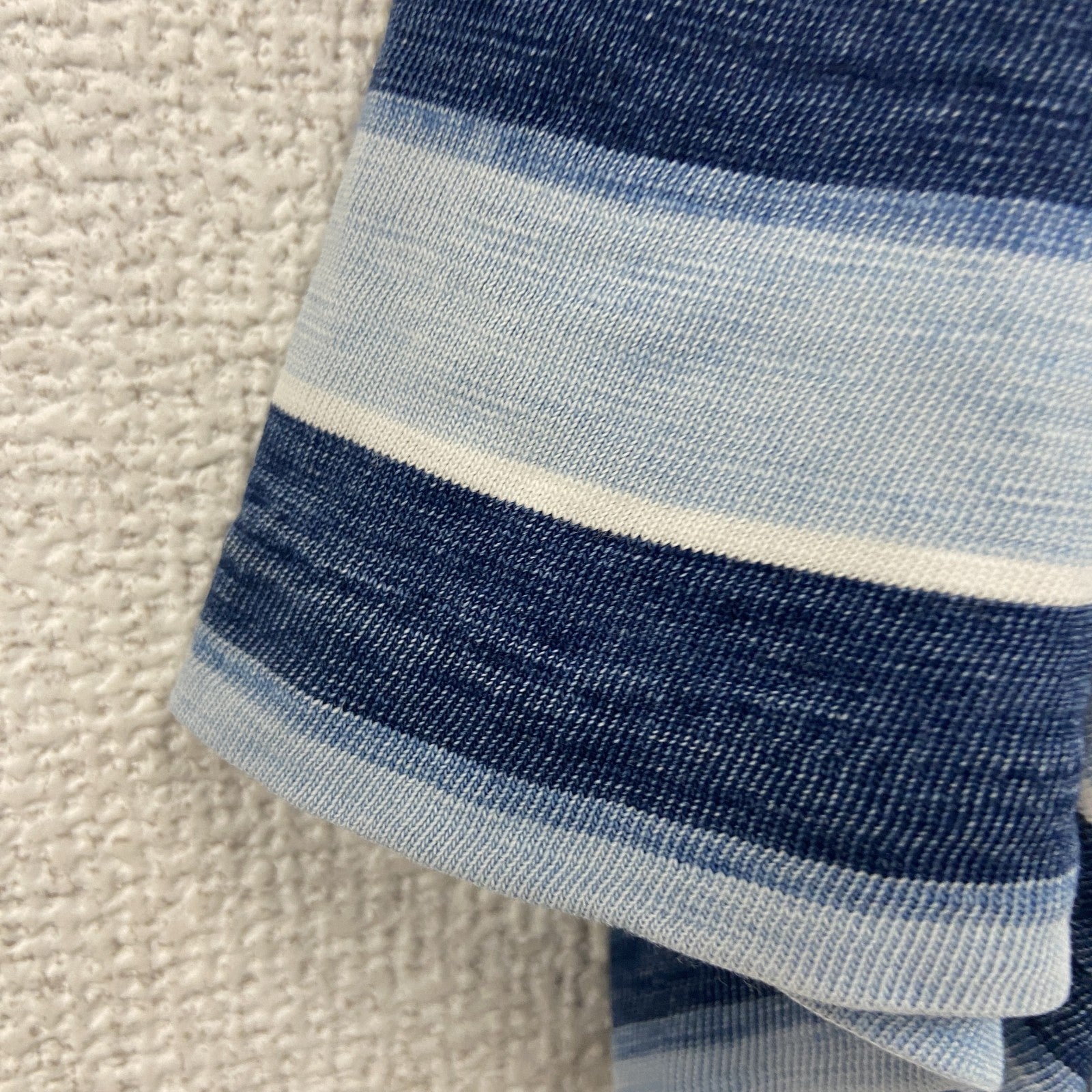 POLO RALPH LAUREN　ラルフローレン　半袖プリントTシャツ　ボーダー柄　水色　ライトブルー　紺　ネイビー　Mサイズ