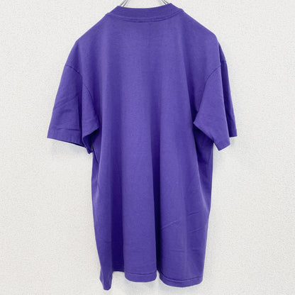 古着 used　90s　ヴィンテージ　半袖プリントTシャツ　紫　パープル　ハート　シングルステッチ　レトロデザイン