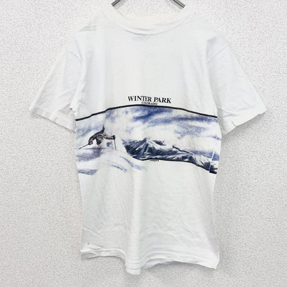 古着 used　ヴィンテージ　半袖プリントTシャツ　オニータ　スキー　USA製　100％コットン　シングルステッチ　Mサイズ