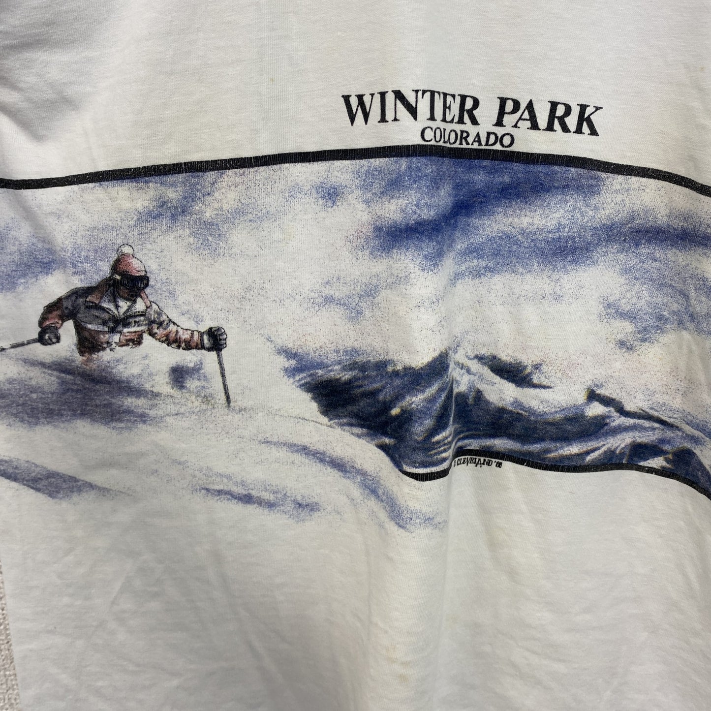 古着 used　ヴィンテージ　半袖プリントTシャツ　オニータ　スキー　USA製　100％コットン　シングルステッチ　Mサイズ