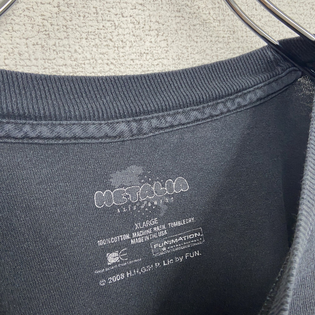 古着 used　ヘタリア　HETALIA　半袖アニメプリントTシャツ　00s　クルーネック　キャラクター　黒　ブラック　XLサイズ