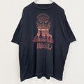古着 used　進撃の巨人　半袖アニメプリントTシャツ　漫画　キャラクター　レトロデザイン　クルーネック　黒　ブラック　