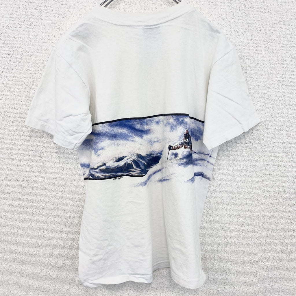 古着 used　ヴィンテージ　半袖プリントTシャツ　オニータ　スキー　USA製　100％コットン　シングルステッチ　Mサイズ