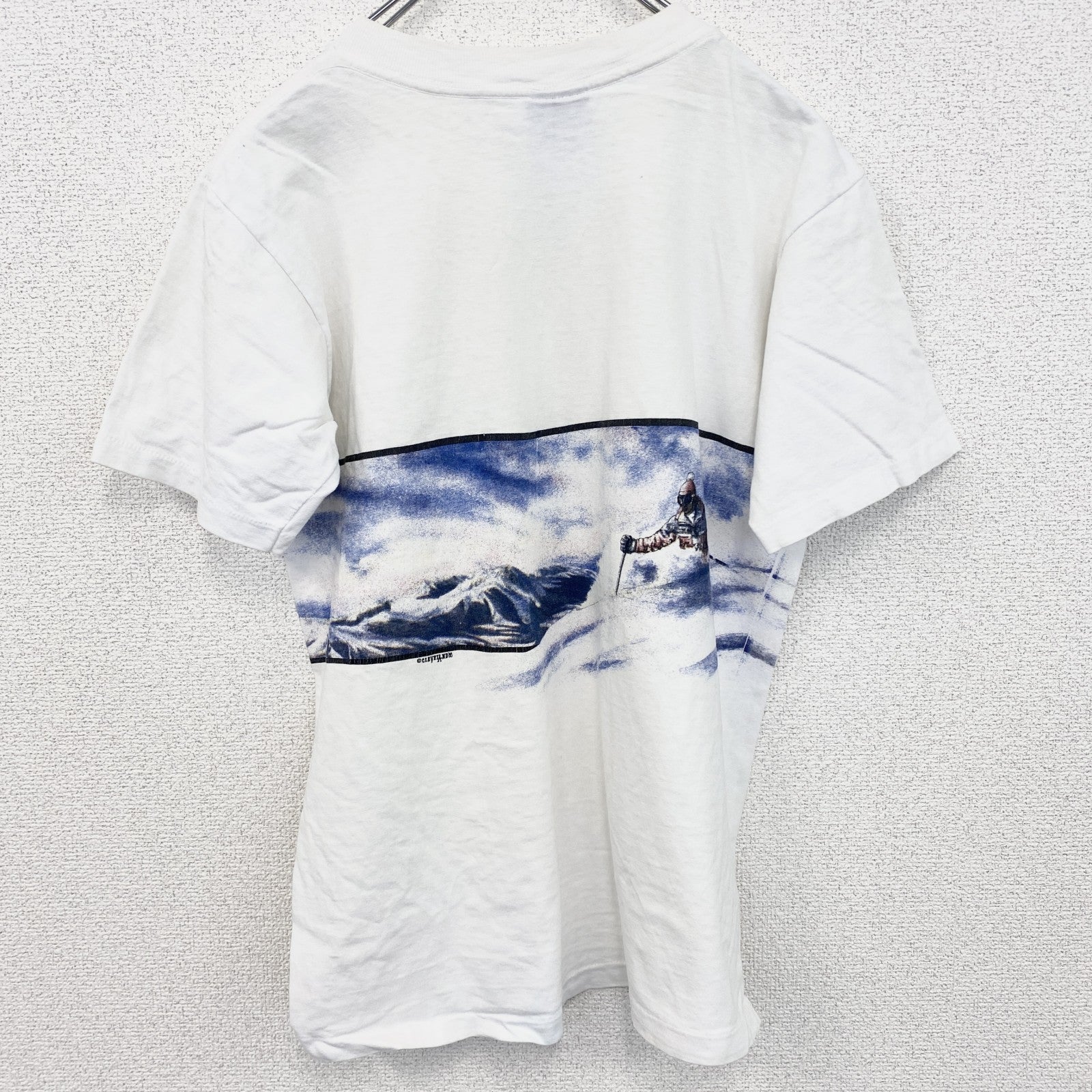 古着 used　ヴィンテージ　半袖プリントTシャツ　オニータ　スキー　USA製　100％コットン　シングルステッチ　Mサイズ