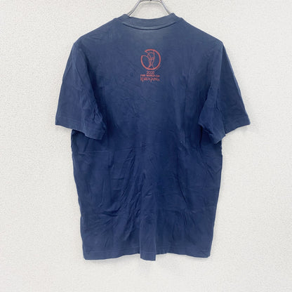 adidas　アディダス　半袖プリントTシャツ　日本ロゴ　紺　ネイビー