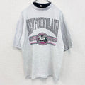 古着 used　90s　ヴィンテージ　半袖プリントTシャツ　カレッジ風　　灰色　ライトグレー　ニューファンドランド　Lサイズ