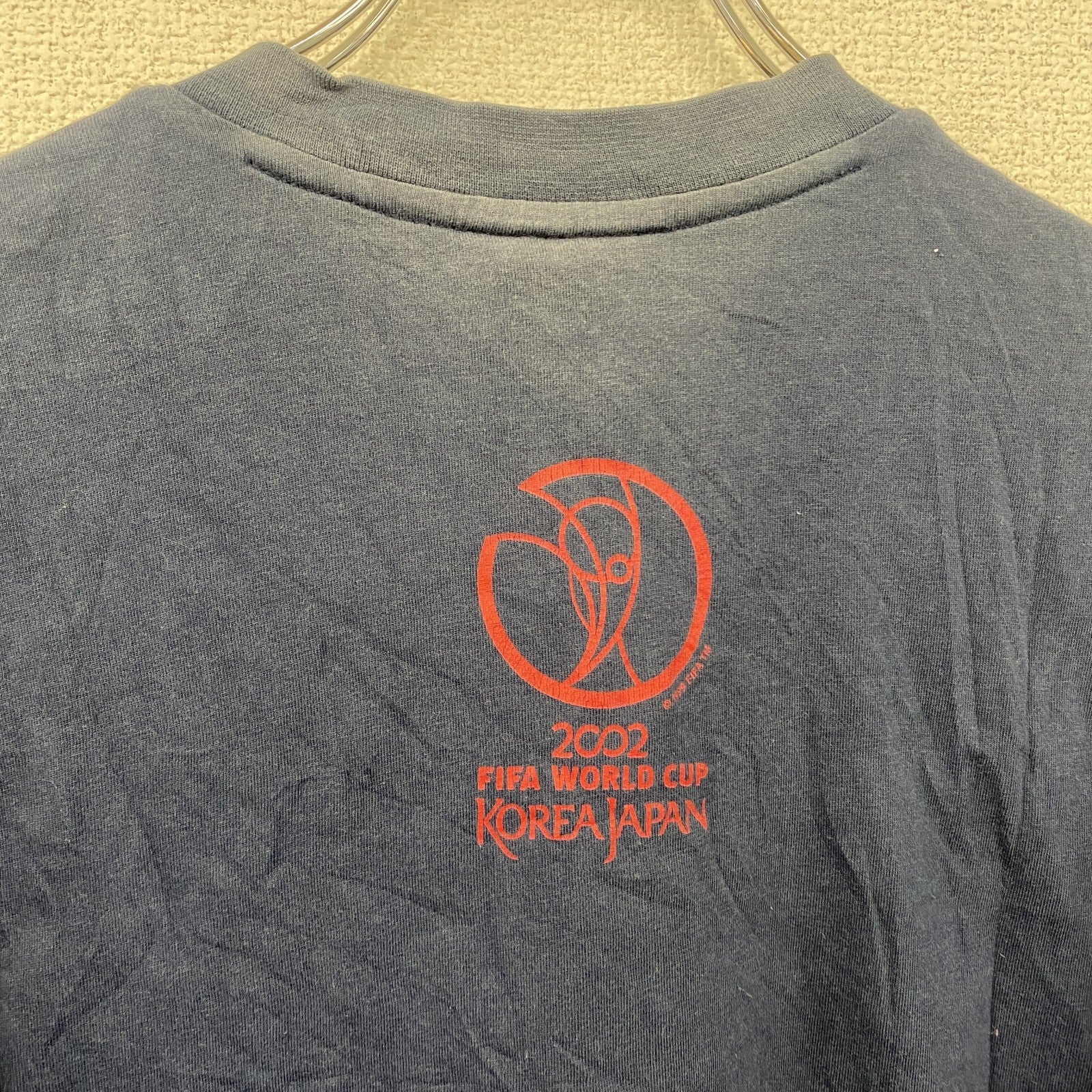 adidas　アディダス　半袖プリントTシャツ　日本ロゴ　紺　ネイビー