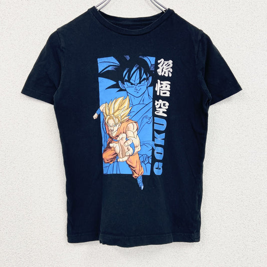 古着 used　ドラゴンボール　半袖アニメプリントTシャツ　孫悟空　キャラクター　レトロデザイン　クルーネック　黒　ブラック　