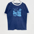 90s　渡辺美里　半袖Tシャツ　リンガーT　コンサートT　シングルステッチ　ヴィンテージ　紺　ネイビー