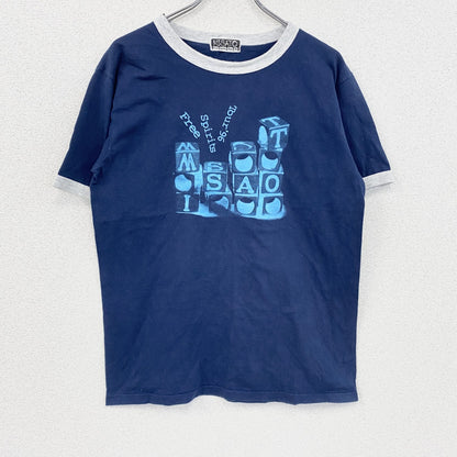 90s　渡辺美里　半袖Tシャツ　リンガーT　コンサートT　シングルステッチ　ヴィンテージ　紺　ネイビー