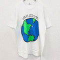 古着 used　90s　ヴィンテージ　半袖プリントTシャツ　地球　アース　100％コットン　白　ホワイト　XLサイズ