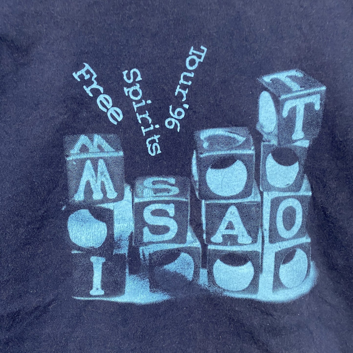 90s　渡辺美里　半袖Tシャツ　リンガーT　コンサートT　シングルステッチ　ヴィンテージ　紺　ネイビー