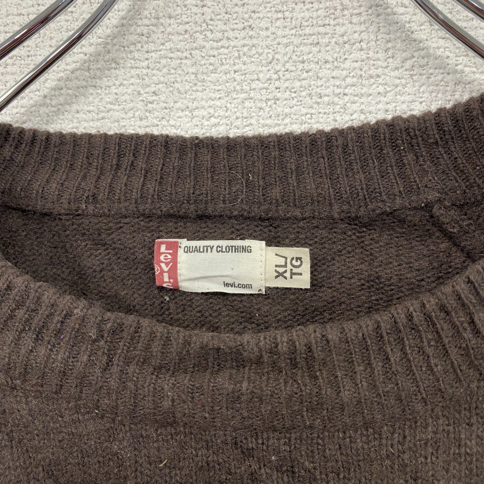 Levi’s　リーバイス　ウールニットセーター　茶色　ブラウン　XLサイズ