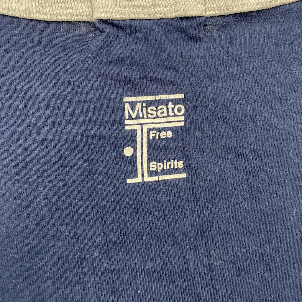 90s　渡辺美里　半袖Tシャツ　リンガーT　コンサートT　シングルステッチ　ヴィンテージ　紺　ネイビー
