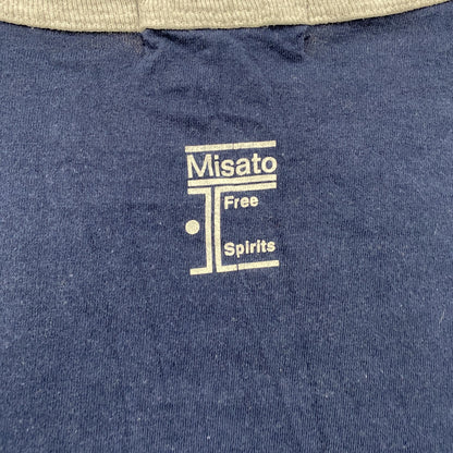 90s　渡辺美里　半袖Tシャツ　リンガーT　コンサートT　シングルステッチ　ヴィンテージ　紺　ネイビー