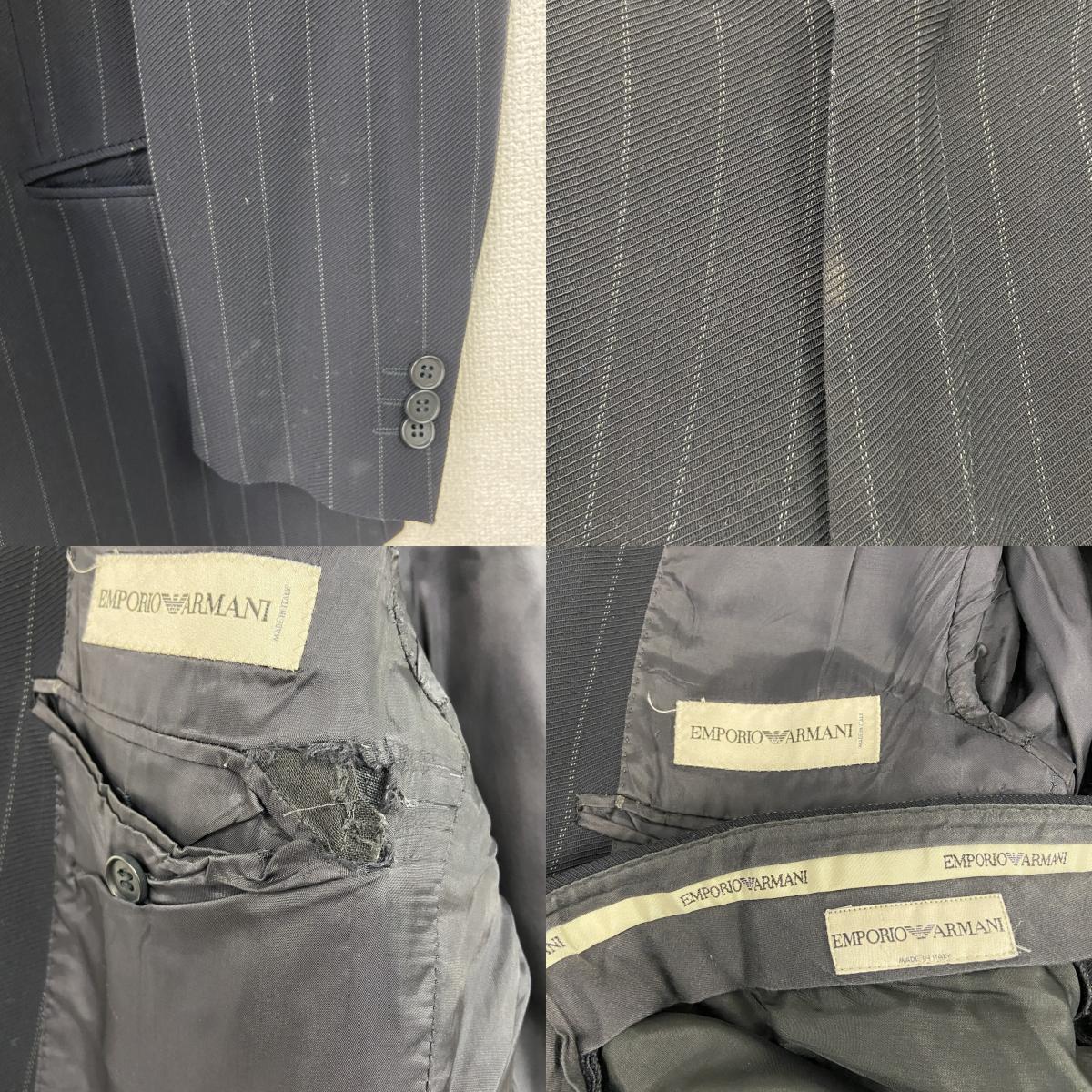 00s　EMPORIO ARMANI　エンポリオ・アルマーニ　スーツ　セットアップ　ヴィンテージ　黒　ブラック