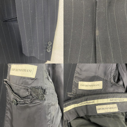 00s　EMPORIO ARMANI　エンポリオ・アルマーニ　スーツ　セットアップ　ヴィンテージ　黒　ブラック