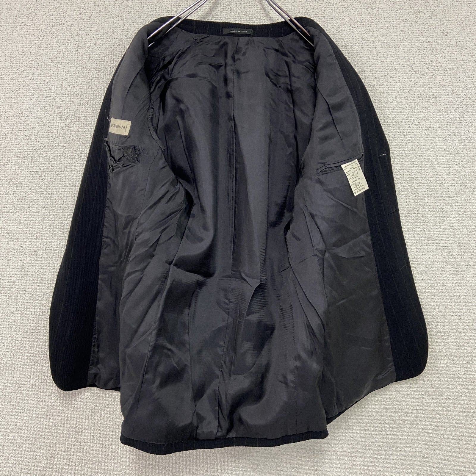 00s　EMPORIO ARMANI　エンポリオ・アルマーニ　スーツ　セットアップ　ヴィンテージ　黒　ブラック