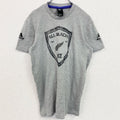 古着 used　Adidas　アディダス　半袖プリントTシャツ　オールブラックス　ラグビー　ニュージーランド　グレー　Mサイズ　